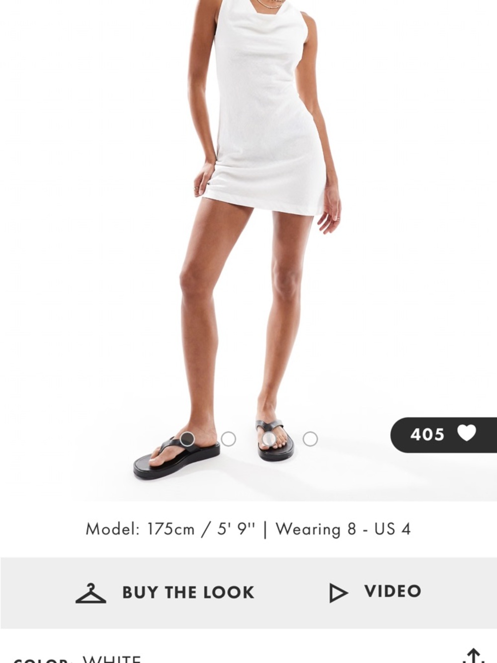Sleeveless Mini Dress in White